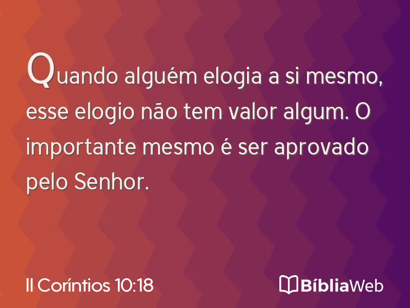 II Coríntios 10:18 em imagem para compartilhar