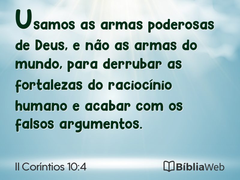II Coríntios 10:4 em imagem para compartilhar