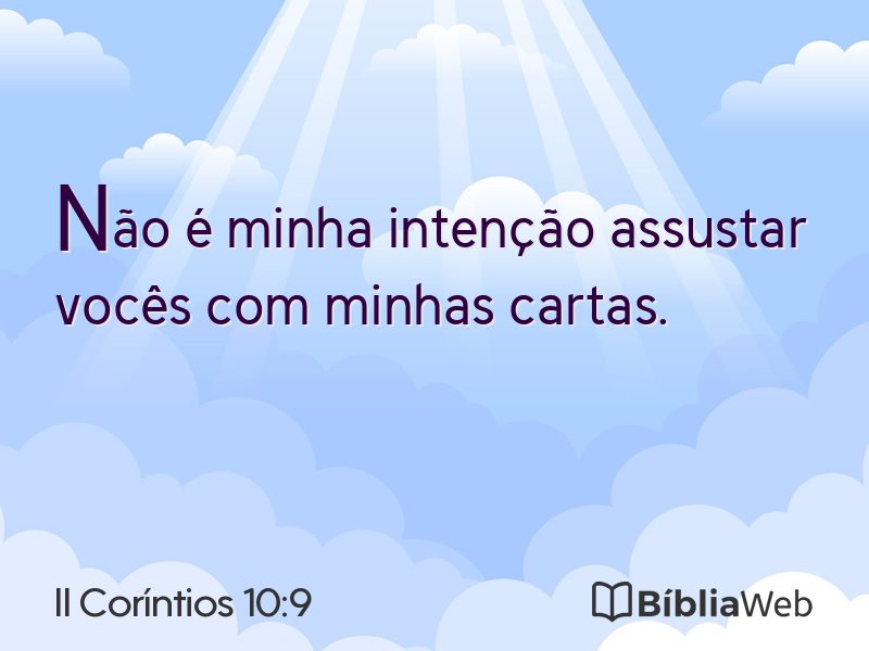 II Coríntios 10:9 em imagem para compartilhar