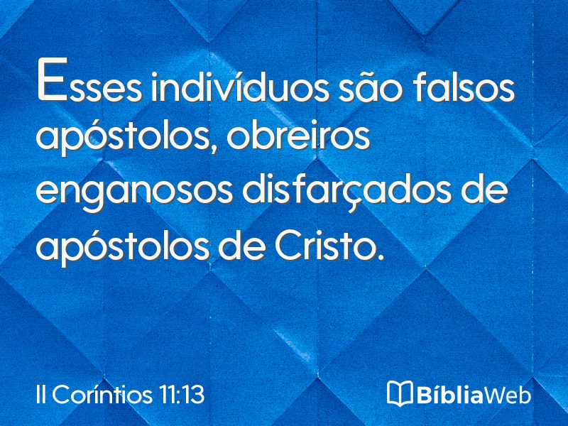 II Coríntios 11:13 em imagem para compartilhar