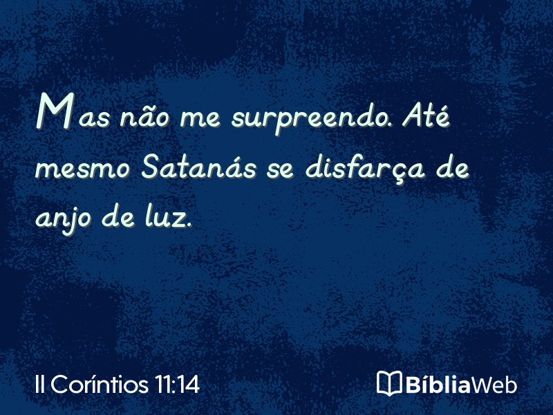 II Coríntios 11:14 em imagem para compartilhar