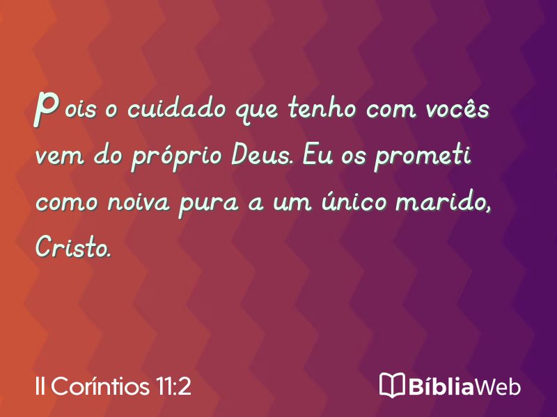 II Coríntios 11:2 em imagem para compartilhar