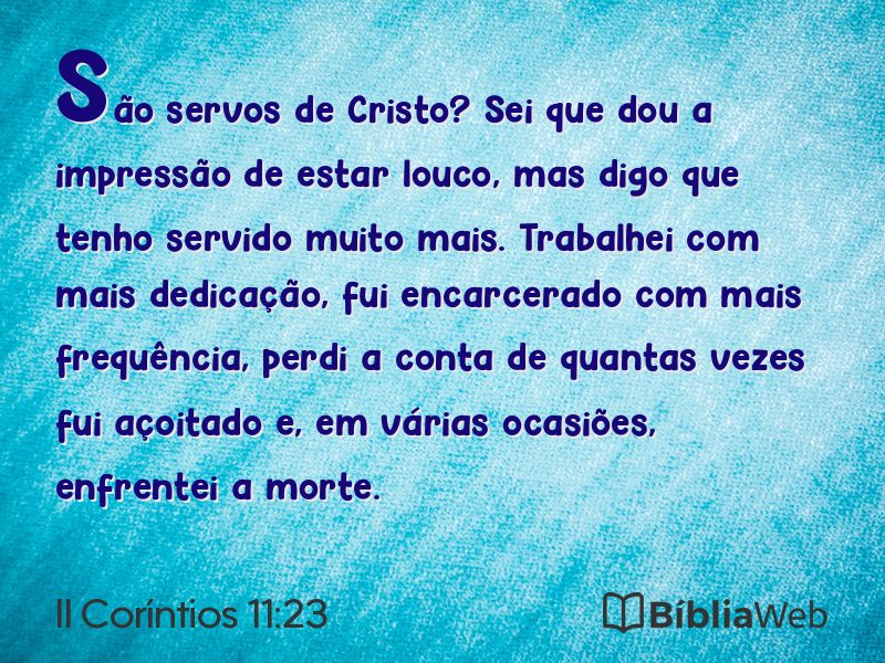 II Coríntios 11:23 em imagem para compartilhar