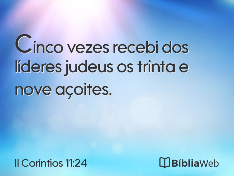 II Coríntios 11:24 em imagem para compartilhar