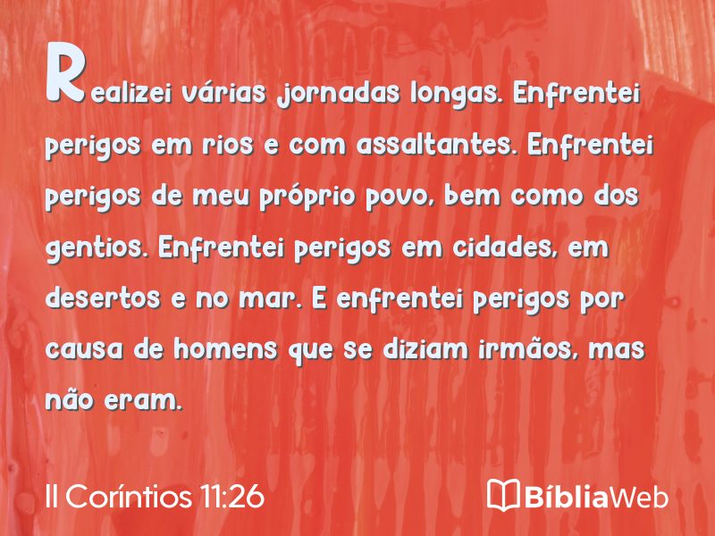 II Coríntios 11:26 em imagem para compartilhar