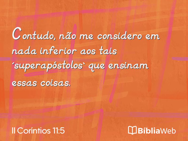 II Coríntios 11:5 em imagem para compartilhar