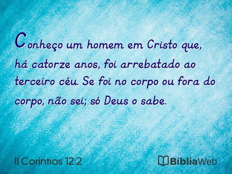 II Coríntios 12:2 em imagem para compartilhar