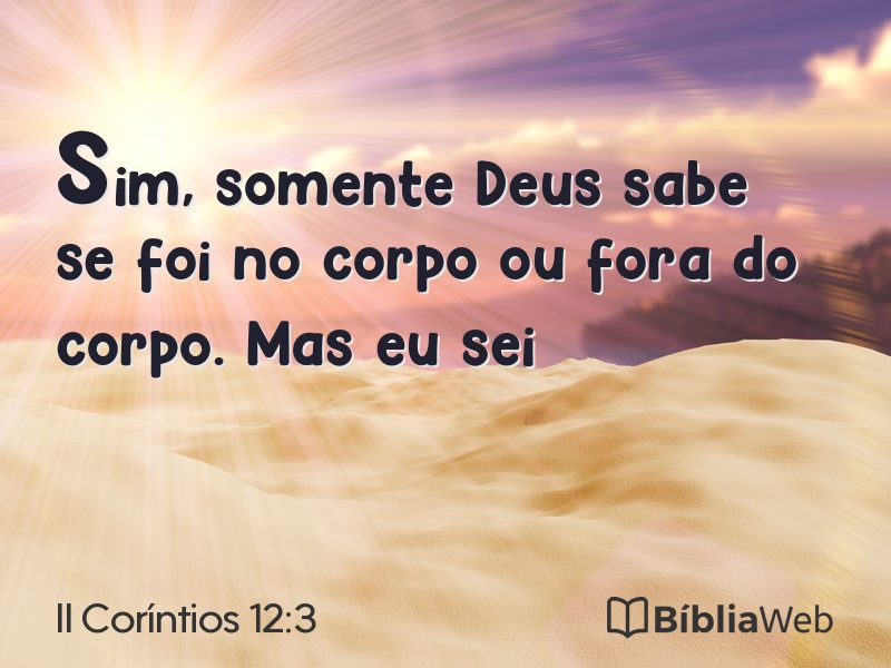 II Coríntios 12:3 em imagem para compartilhar