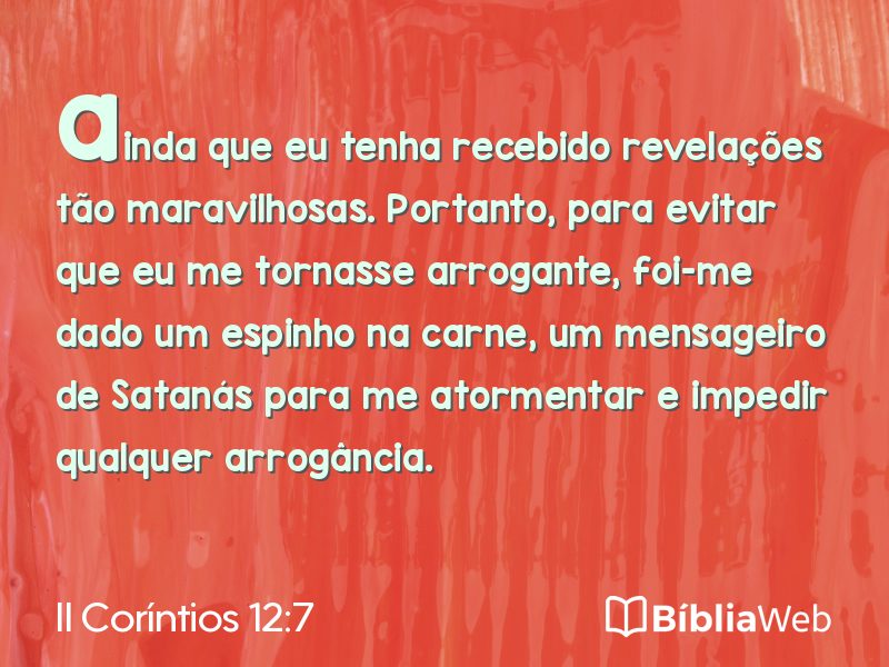 II Coríntios 12:7 em imagem para compartilhar