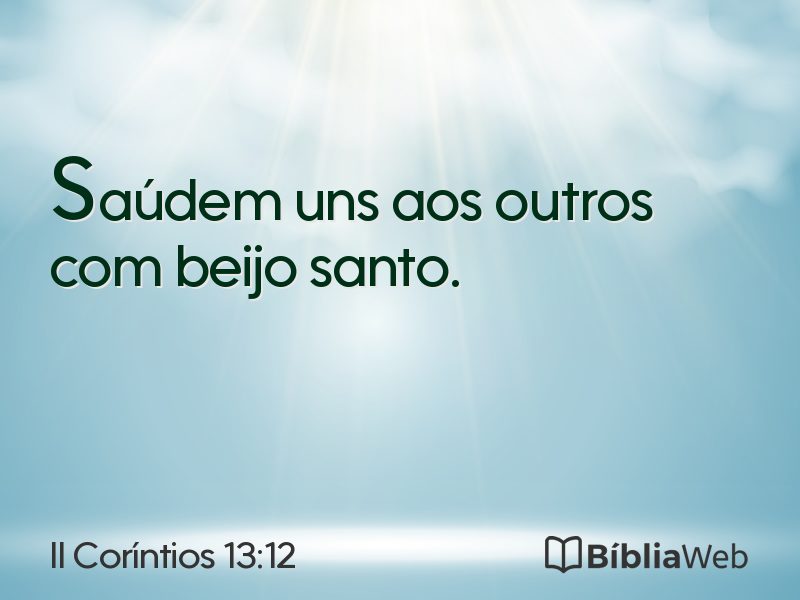 II Coríntios 13:12 em imagem para compartilhar