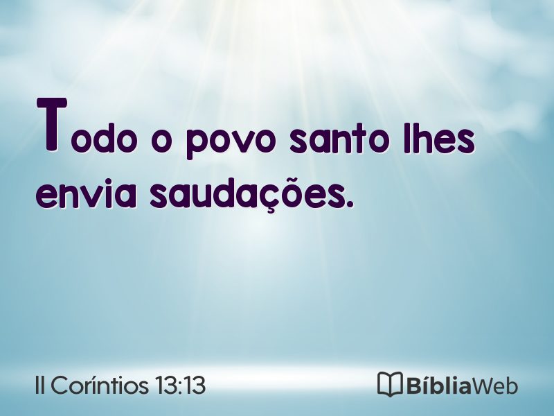 II Coríntios 13:13 em imagem para compartilhar