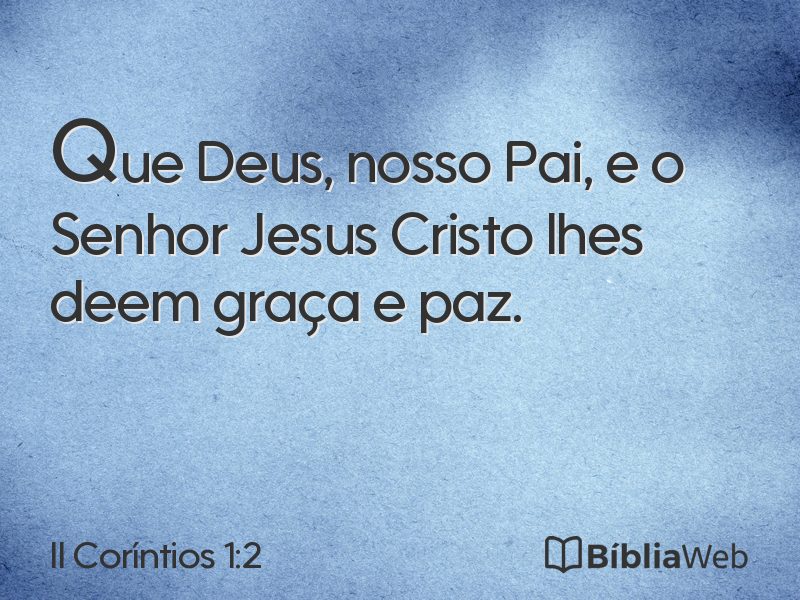 II Coríntios 1:2 em imagem para compartilhar