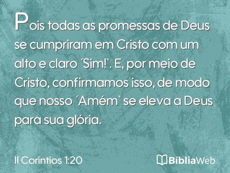 II Coríntios 1:20 em imagem para compartilhar