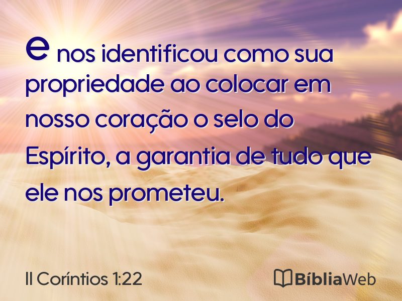 II Coríntios 1:22 em imagem para compartilhar