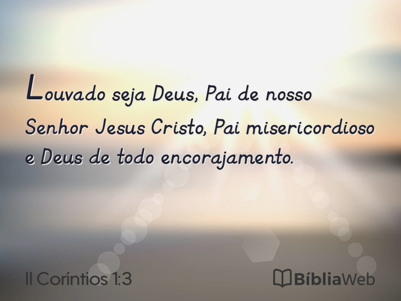 II Coríntios 1:3 em imagem para compartilhar