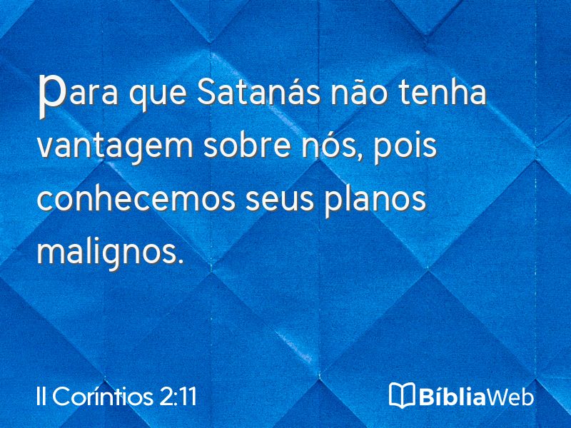 II Coríntios 2:11 em imagem para compartilhar