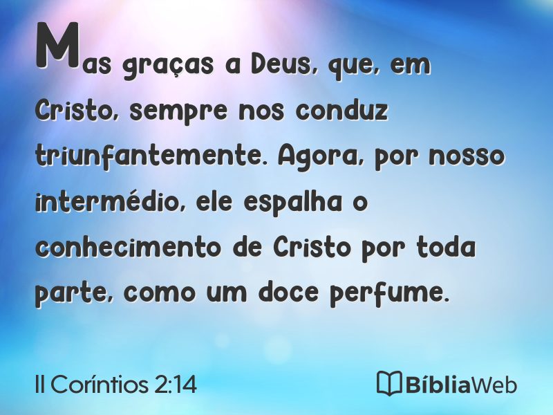 II Coríntios 2:14 em imagem para compartilhar