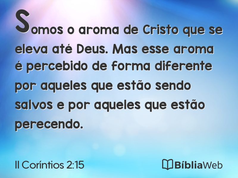 II Coríntios 2:15 em imagem para compartilhar