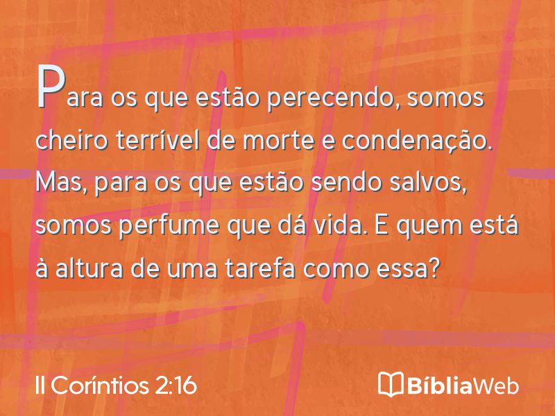II Coríntios 2:16 em imagem para compartilhar