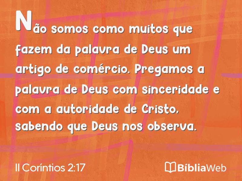 II Coríntios 2:17 em imagem para compartilhar