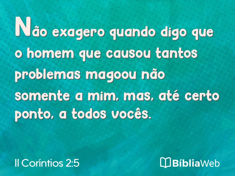 II Coríntios 2:5 em imagem para compartilhar