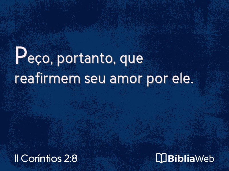 II Coríntios 2:8 em imagem para compartilhar
