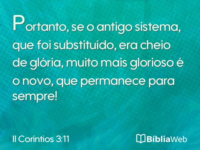 II Coríntios 3:11 em imagem para compartilhar