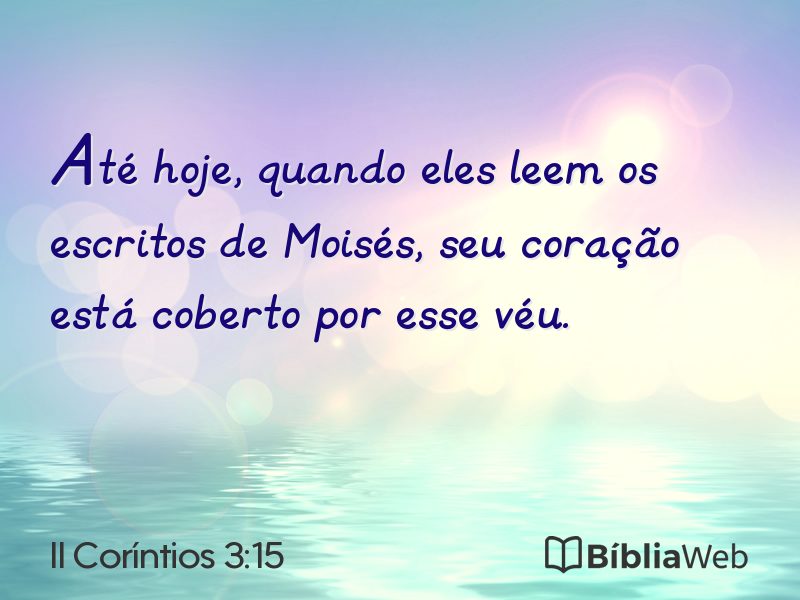 II Coríntios 3:15 em imagem para compartilhar