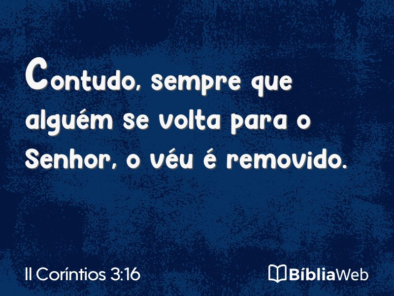 II Coríntios 3:16 em imagem para compartilhar