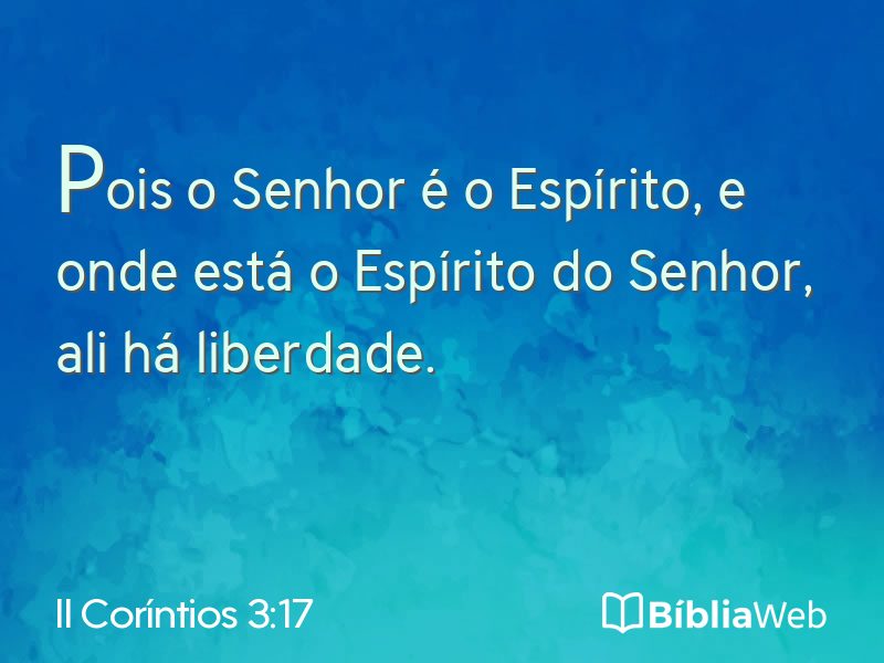 II Coríntios 3:17 em imagem para compartilhar