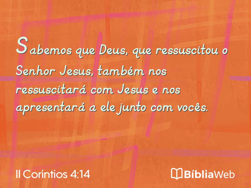 II Coríntios 4:14 em imagem para compartilhar