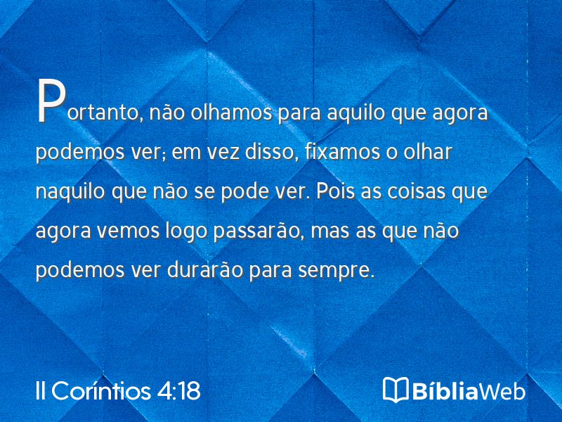 II Coríntios 4:18 em imagem para compartilhar