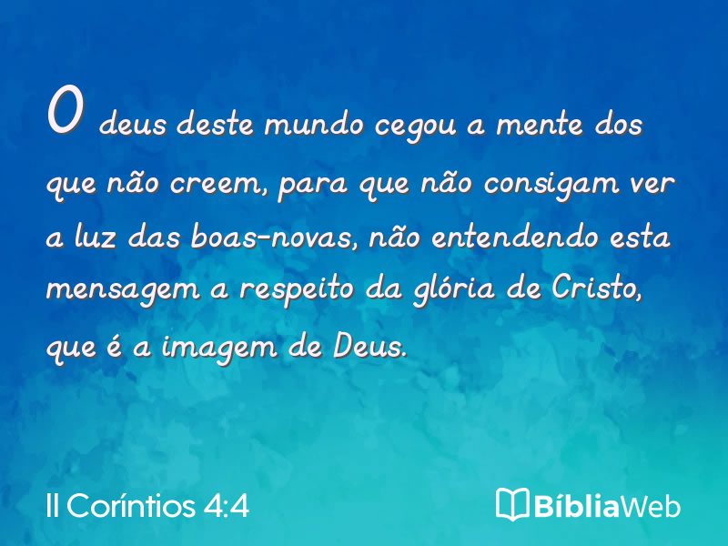 II Coríntios 4:4 em imagem para compartilhar