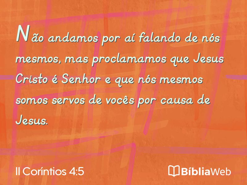 II Coríntios 4:5 em imagem para compartilhar