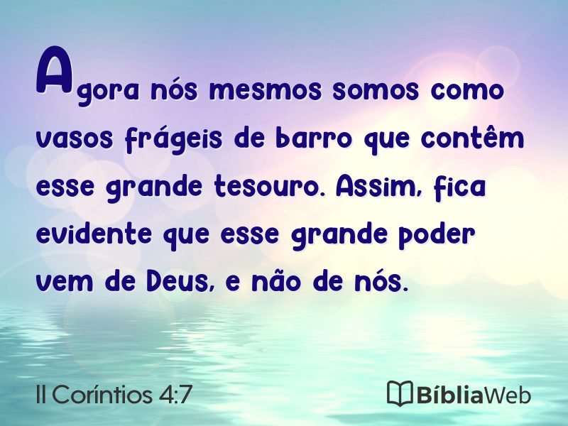 II Coríntios 4:7 em imagem para compartilhar