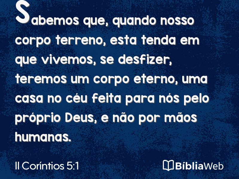 II Coríntios 5:1 em imagem para compartilhar