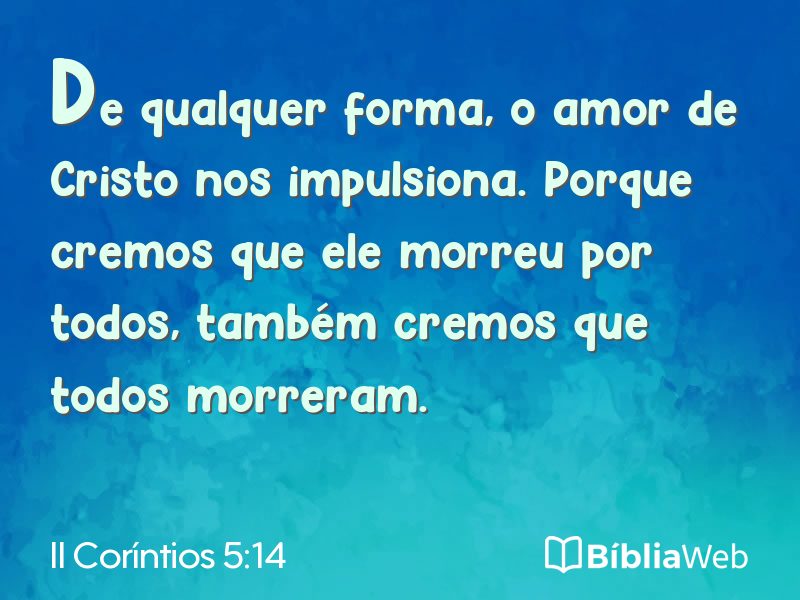 II Coríntios 5:14 em imagem para compartilhar