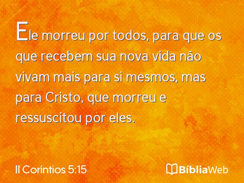 II Coríntios 5:15 em imagem para compartilhar