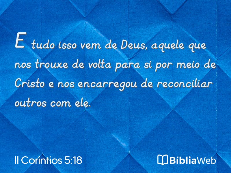 II Coríntios 5:18 em imagem para compartilhar