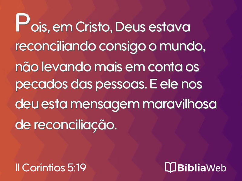 II Coríntios 5:19 em imagem para compartilhar