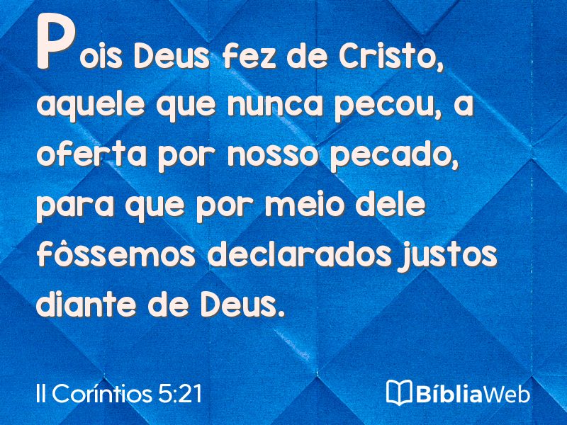 II Coríntios 5:21 em imagem para compartilhar