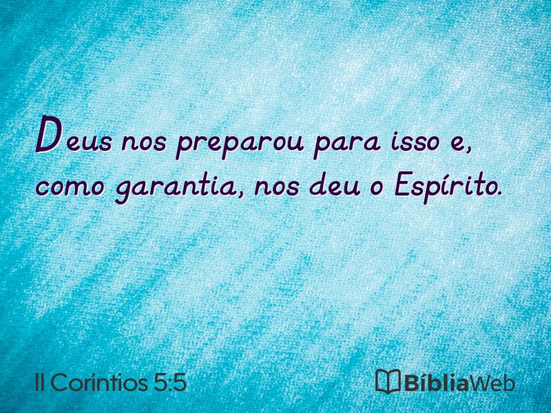 II Coríntios 5:5 em imagem para compartilhar