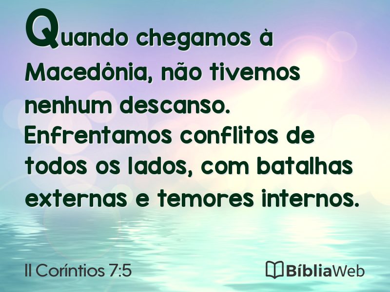 II Coríntios 7:5 em imagem para compartilhar