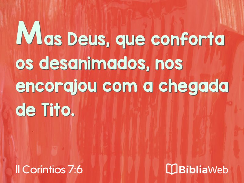 II Coríntios 7:6 em imagem para compartilhar