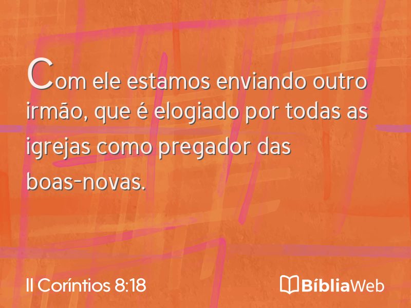 II Coríntios 8:18 em imagem para compartilhar