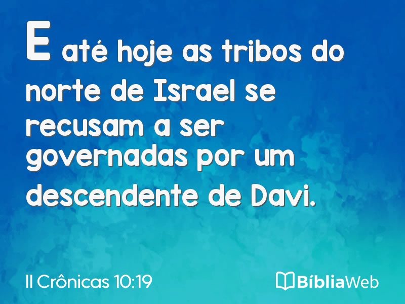 II Crônicas 10:19 em imagem para compartilhar
