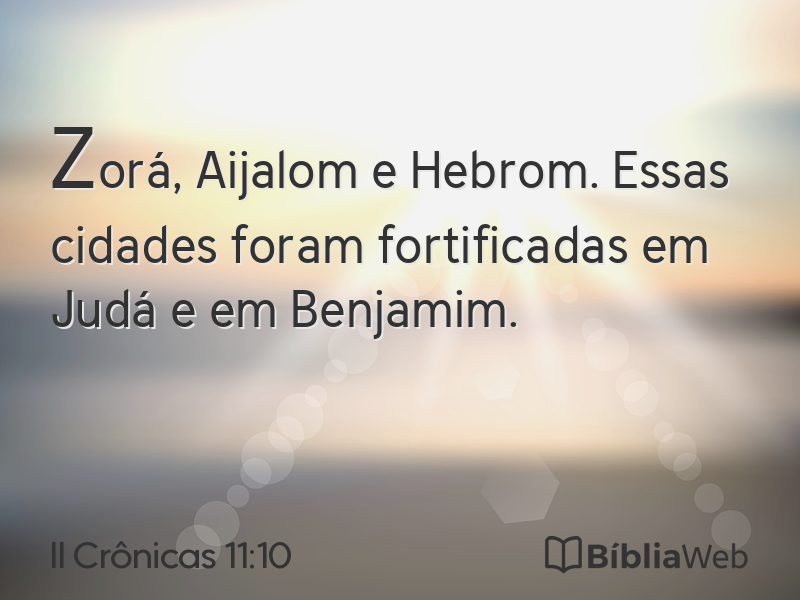 II Crônicas 11:10 em imagem para compartilhar