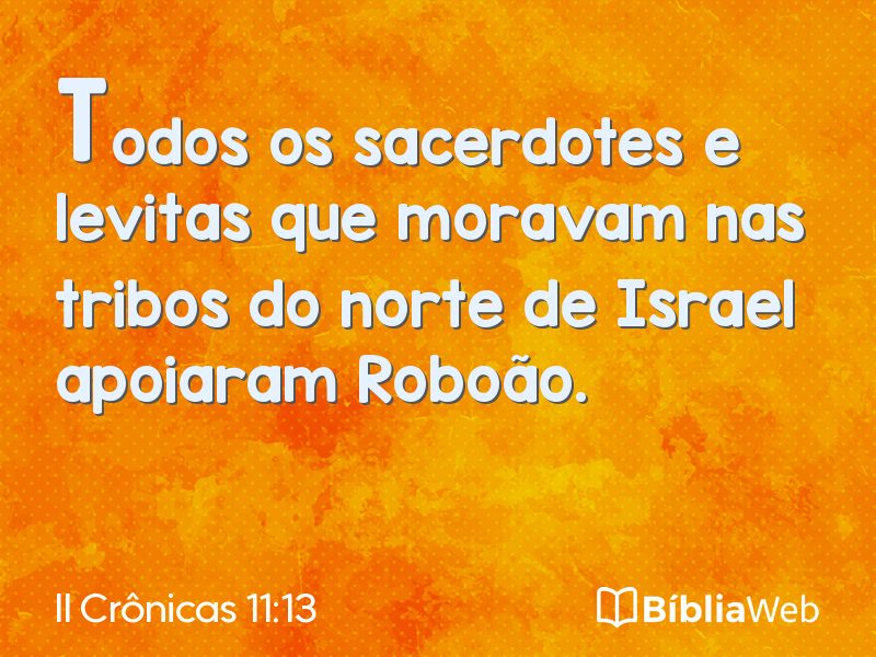 II Crônicas 11:13 em imagem para compartilhar