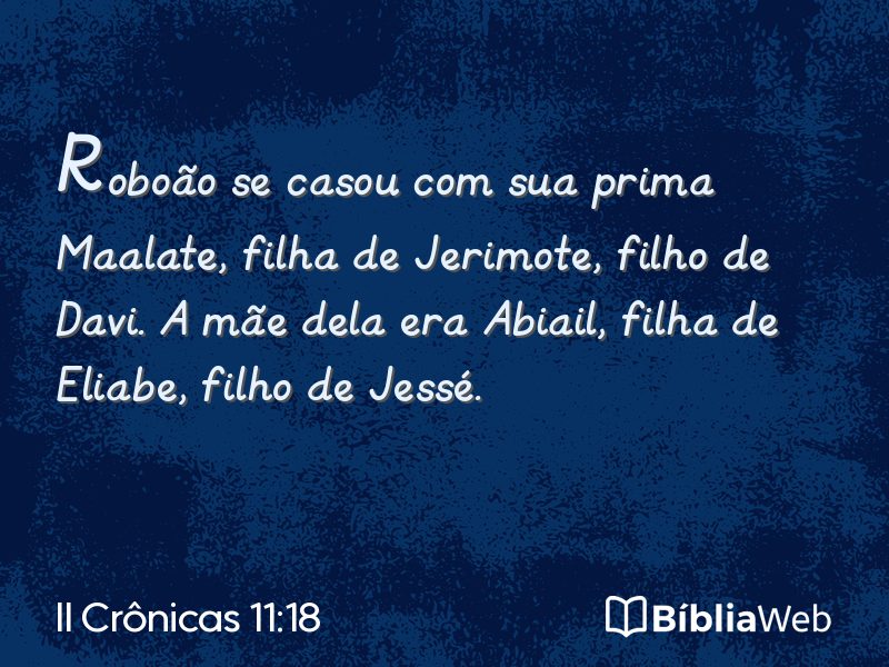 II Crônicas 11:18 em imagem para compartilhar