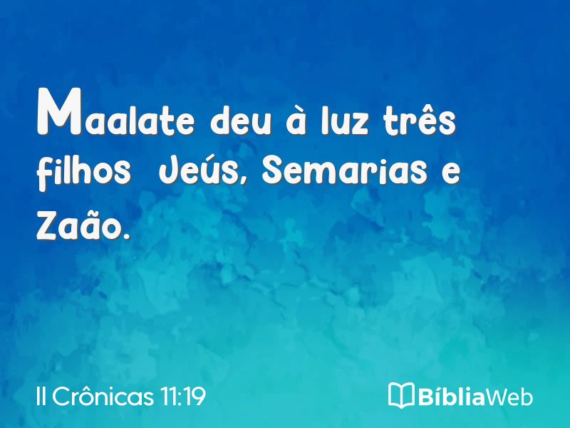 II Crônicas 11:19 em imagem para compartilhar